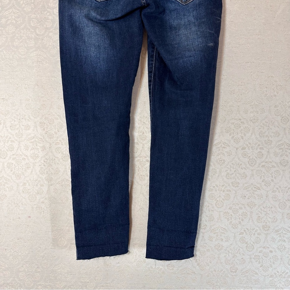 KanCan Blue Distressed Raw Hem Women Denim Skinny Jeans 9/28 - Picture 6 of 7
